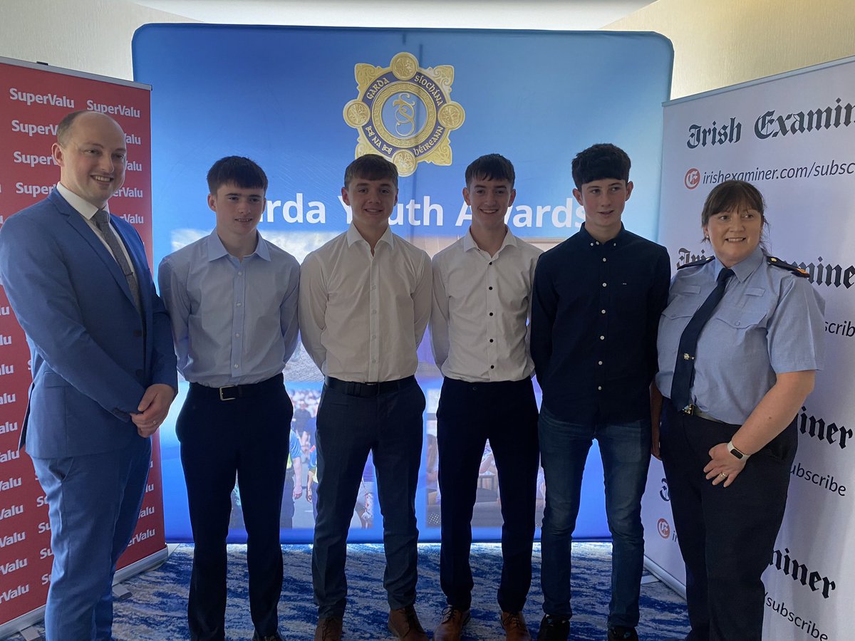 A wonderful night tonight celebrating 3 award winners at the West Cork Garda Youth Awards @gardainfo An honour to see so many young people across the region get recognition for their work in our communities. Well down DJS Engineering, Safety Street & Team Tanzania #proud