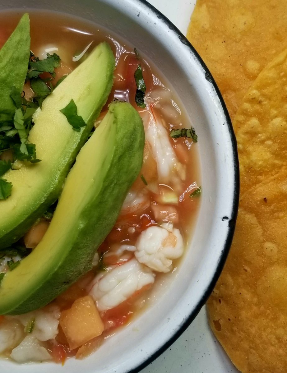 Ceviche with melon, such a refreshing and satisfying combination! Simply exquisite!
#MexicoCityinHouston 
#Freshingredients 
#DelOtroLado