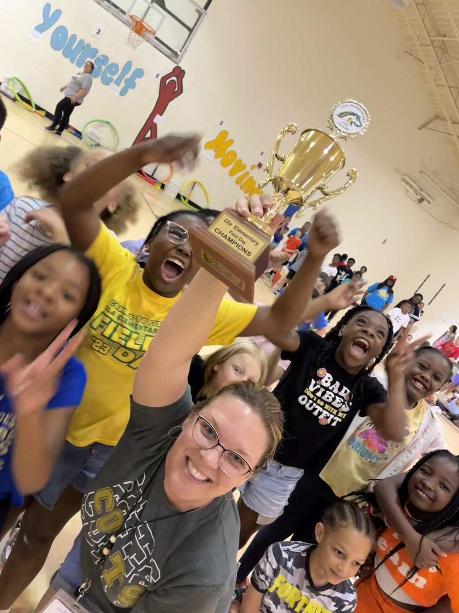 Super excited to be 4th grade Field Day Champions <a href="/OES_HCS/">Ola Elementary</a>! We had some tough competition, but we prevailed! That’s back-to-back championships for my homeroom!! 💚💛💚💛