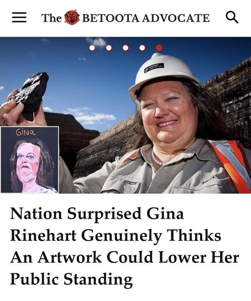 Wait till she hears that Namatjira used recycled white pigment in his paints...