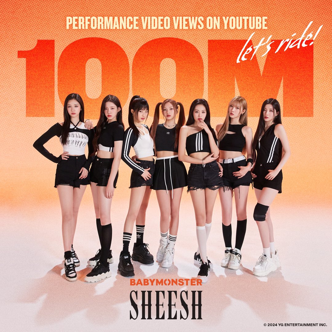 YGBABYMONSTER_'s tweet photo. #BABYMONSTER 'SHEESH' PERFORMANCE VIDEO HITS 100 MILLION VIEWS @Youtube
BABYMONSTER Fans worldwide, thank you so much!

'SHEESH' PERFORMANCE VIDEO
🎥https://t.co/Rk3cdXBoyX

#베이비몬스터 #SHEESH #PerformanceVideo #100MILLION #YOUTUBE #YG https://t.co/1NbKOxWVY5