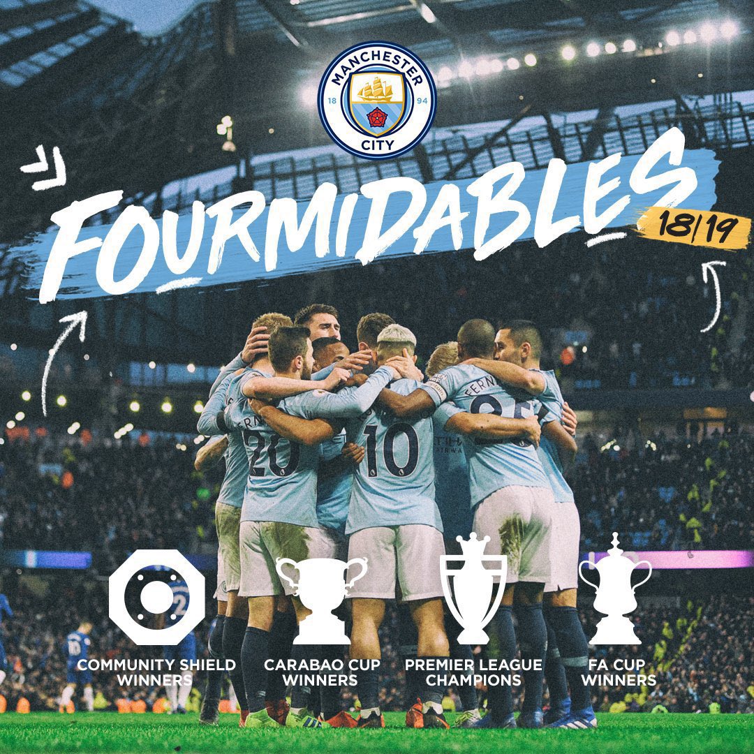 Alex Ferguson said it was 𝙄𝙈𝙋𝙊𝙎𝙎𝙄𝘽𝙇𝙀.

Manchester City did it #OnThisDay in 2019. The Domestic Treble 🏆🏆🏆