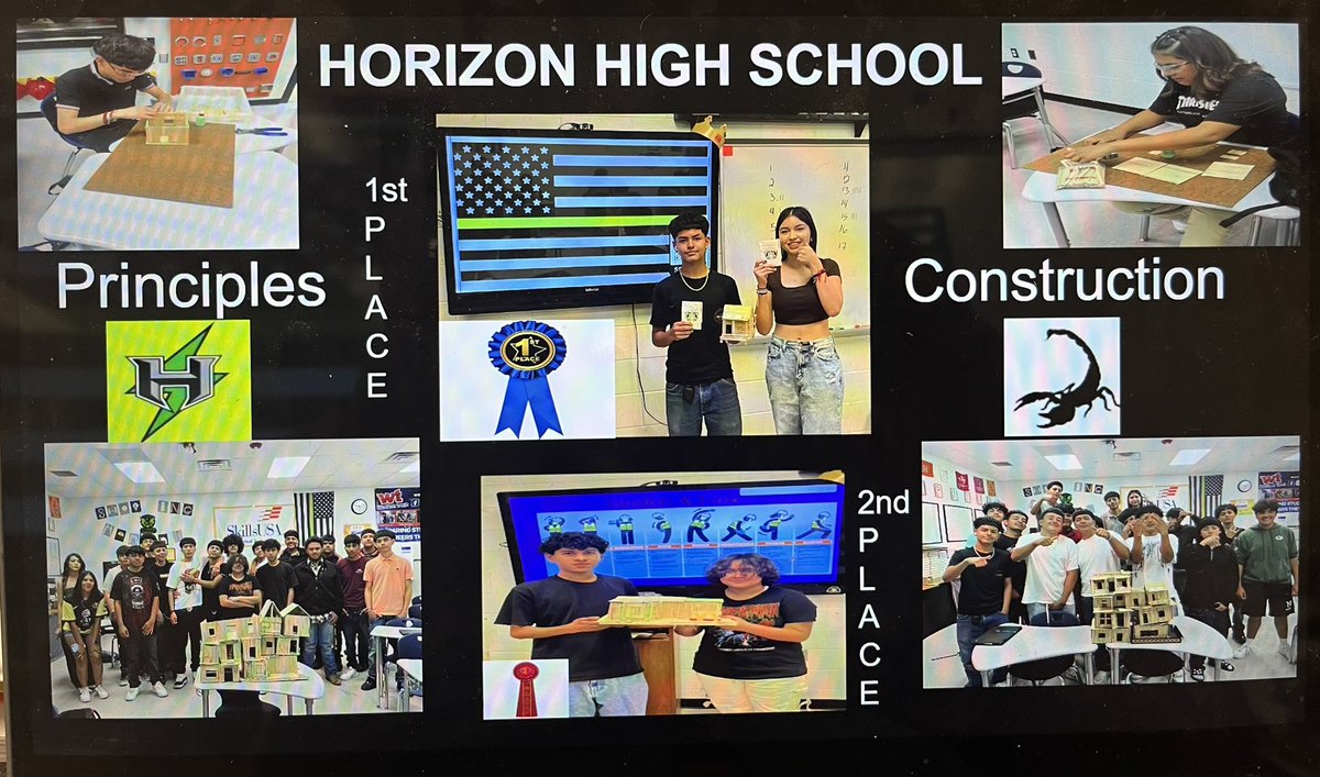 high_scorpion's tweet image. principles of construction end of year project. building a popsicle stick house .#ScorpionStrong #RepTheH