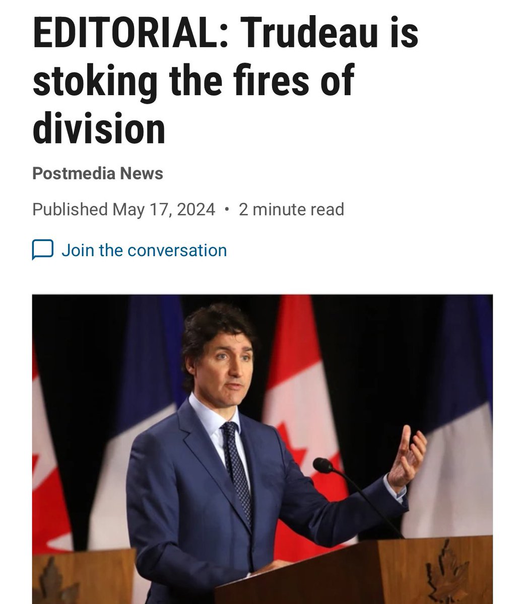 🇨🇦Trudeau lately has attacked with words far worse than Pierre’s “wacko” Comment: Scott Moe Daniel Smith Blaine Higgs He is such a disgrace.🤦🏻‍♂️ Please resign! saultstar.com/opinion/editor…