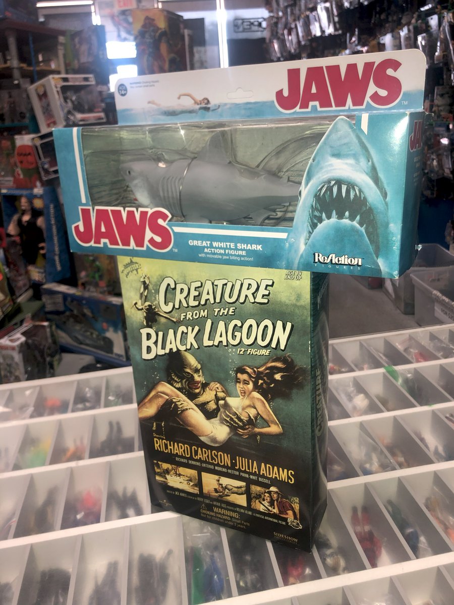 #jaws #jawsmovie #creaturefromtheblacklagoon #universalmonsters #sideshow #transformers #quakecollectibles #waxpaxquake #vintageshop #vintagestore #collectibles #recordstore #vinylrecords #collectiblesstore #vintagetoystore #toystore #toys4sale