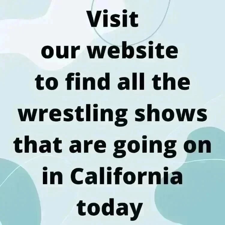 Check out indydependent.com to find the wrestling shows that are going on in California today

#IndyWrestling #IndieWrestling #IndependentWrestling #ProWrestling #ProfessionalWrestling #Wrestling #BayAreaWrestling #NorCalWrestling #SoCalWrestling  #CaliforniaWrestling