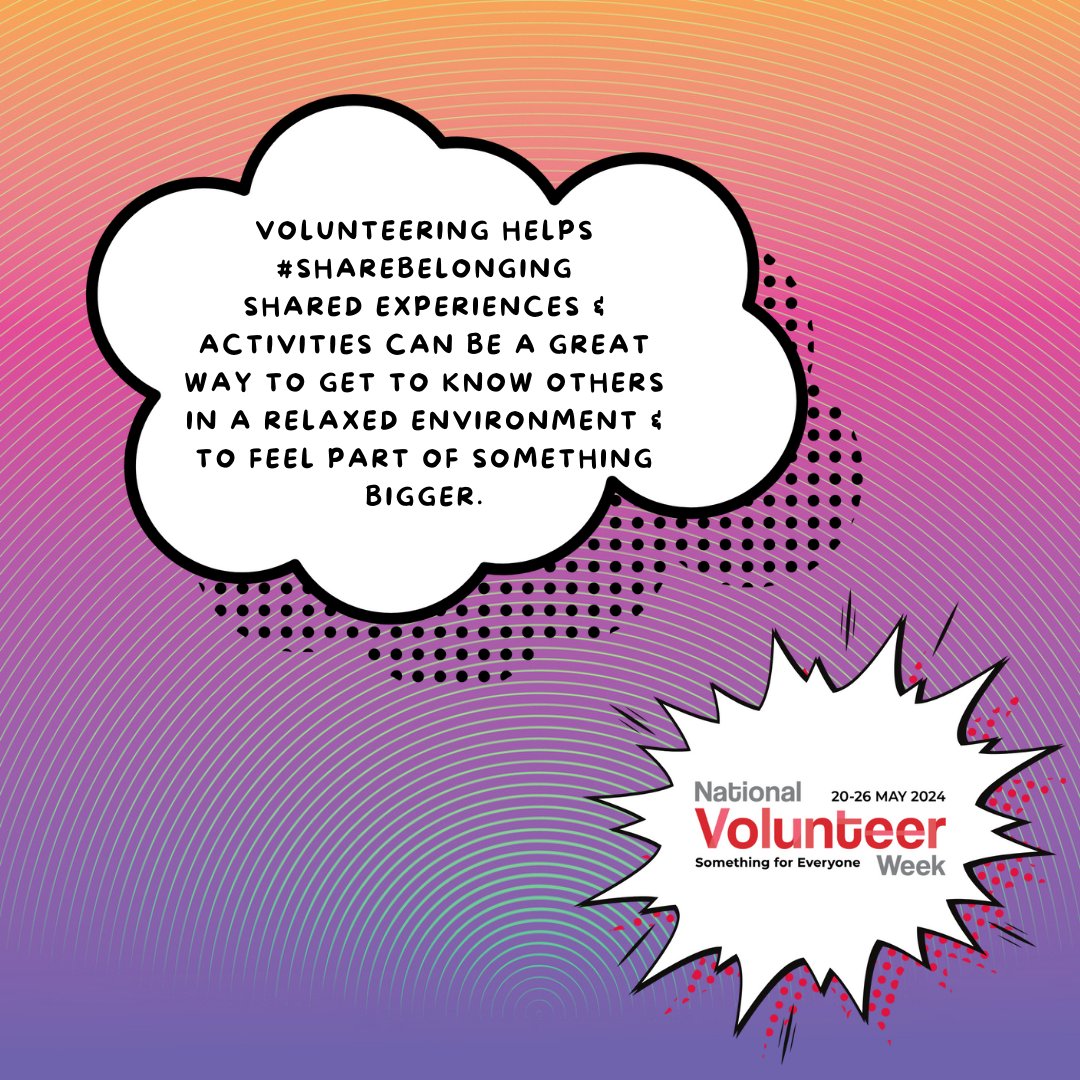 Volunteering = A relaxed way to get to know others &amp; feel part of something bigger.
Explore volunteering opportunities &amp; find something to suit your interests: volunteeringaustralia.org/get-involved/n…
#NVW2024 <a href="/VolunteeringAus/">Volunteering Australia</a> #ShareBelonging