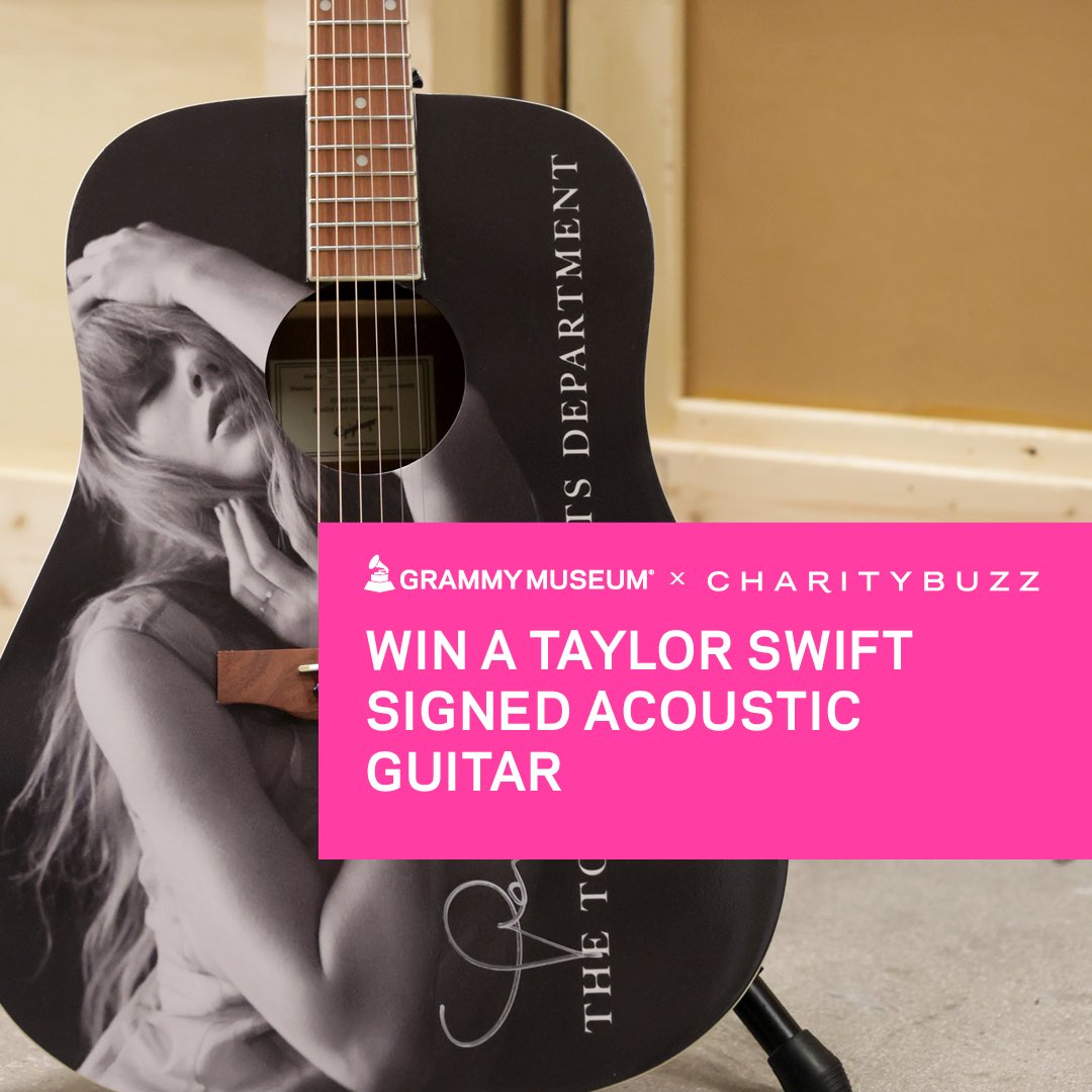 @taylorswift13 Signed ‘The Tortured Poets Departments’ Guitar Bid now by May 23: charitybuzz.com/catalog_items/…