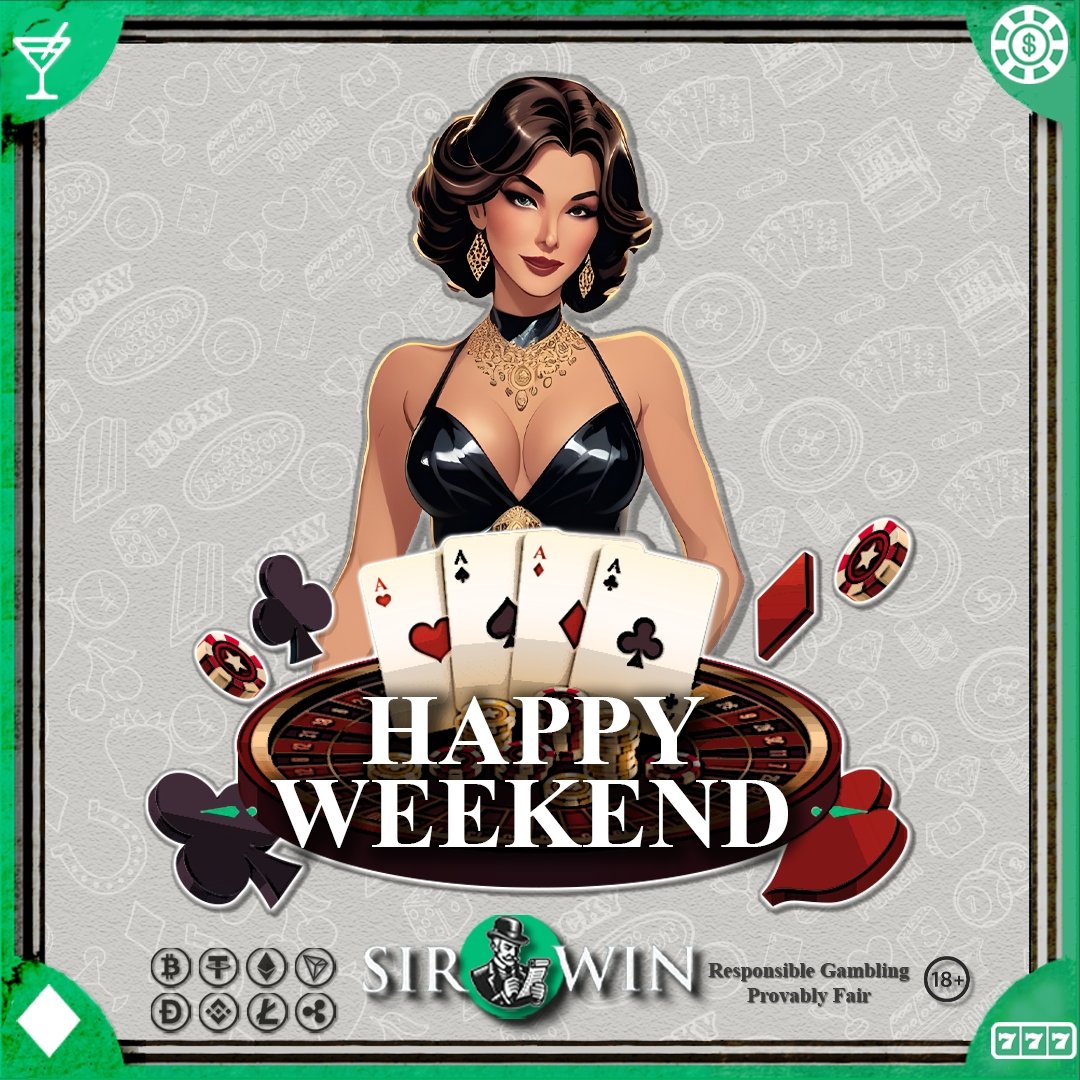 🎉 Happy Weekend from Sirwin Crypto Casino &amp; Betting! 🎉

Hey there, Sirwin'ner!

⚠️The weekend is here, and it's the perfect time to unwind and have some fun. Come join us at Sirwin Crypto Casino &amp; Betting, where excitement and big wins await!

7️⃣ Spin the reels, place your
