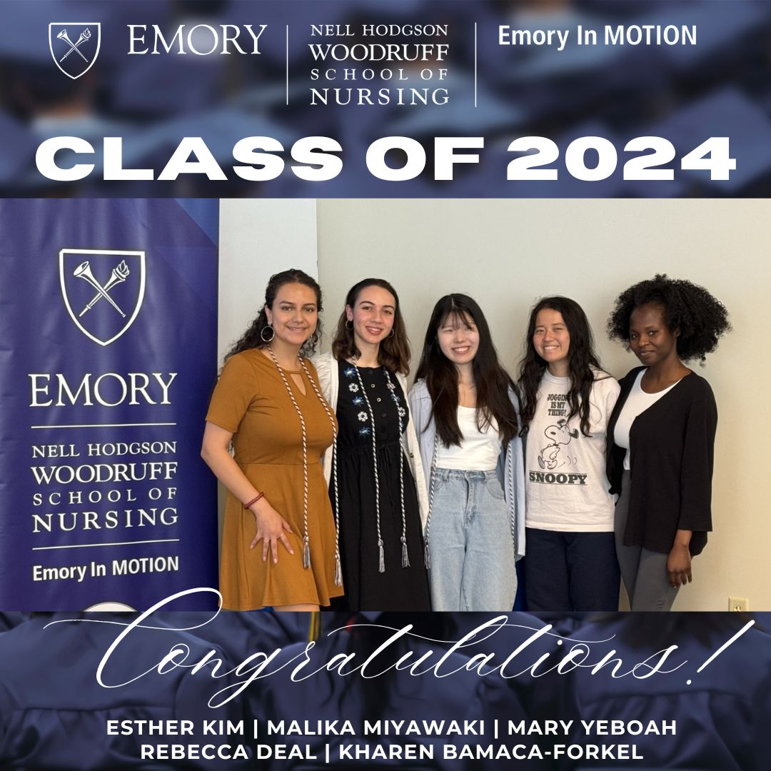 Join us in congratulating our Emory In Motion May 2024 graduates! We're incredibly proud of all your hard work and wish you the best with your nursing journey. Learn more about Emory In Motion here: bit.ly/3QVMvTb