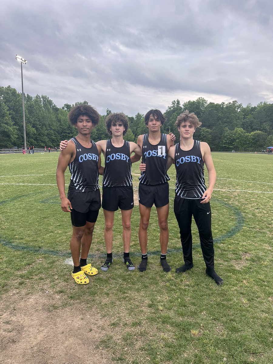 Cosby Track (@cosby_track) on Twitter photo New school record for the boys 4by800 running a 7:58.92 claiming a 2nd place finish! Great job boys! <a href="/CosbyAthletics/">Cosby Titans Athletics</a> New school record for the boys 4by800 running a 7:58.92 claiming a 2nd place finish! Great job boys! <a href="/CosbyAthletics/">Cosby Titans Athletics</a>