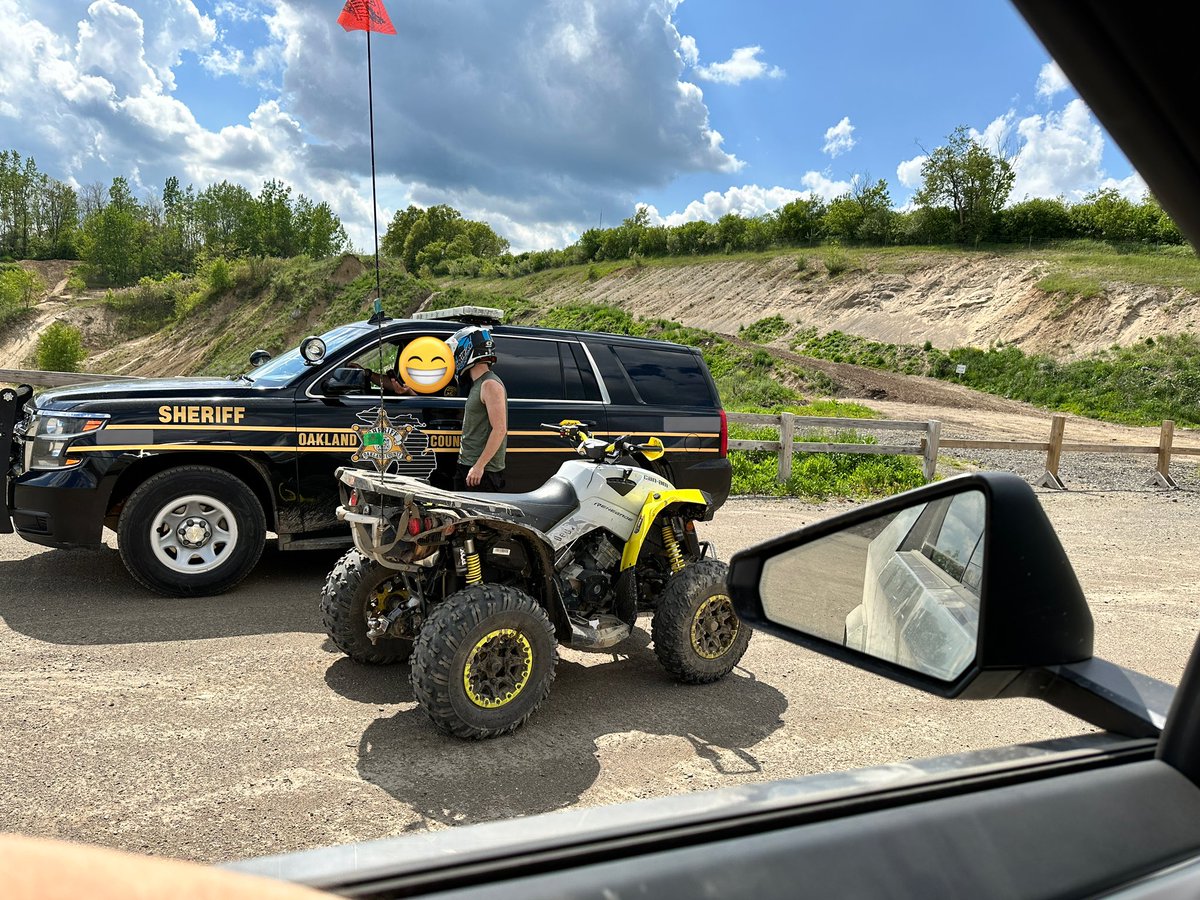 Very nice of this officer to film the race between me and this 1,000cc quad. Who do you think won?