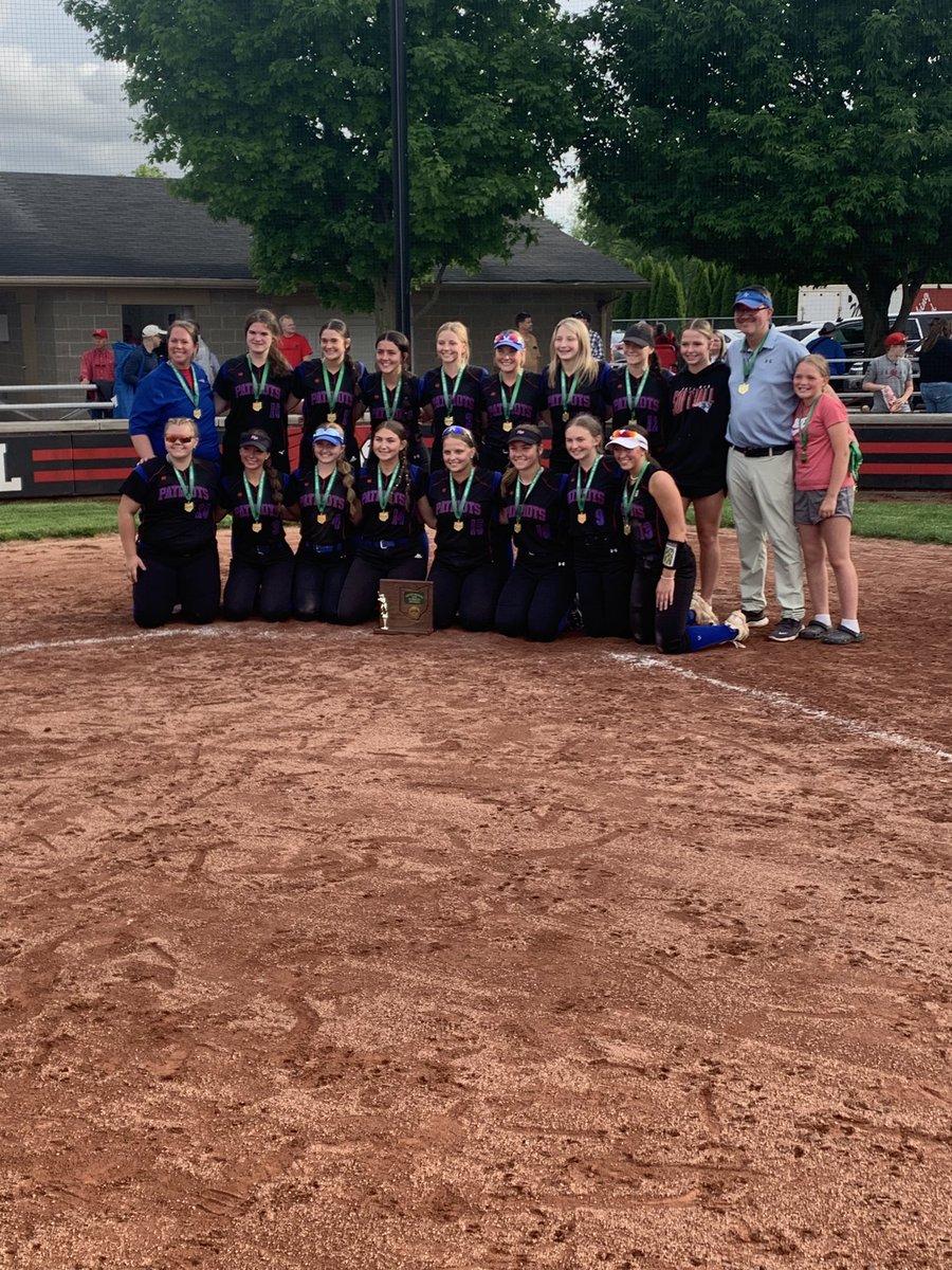 Congrats to the  DISTRICT CHAMPION Lady Pats softball players and coaches. They continue their record setting season with a 10-1 win tonight and advance to play in the Regional Semi-final next Wednesday at 2:00 at Northmont HS. First District Title since 1992!