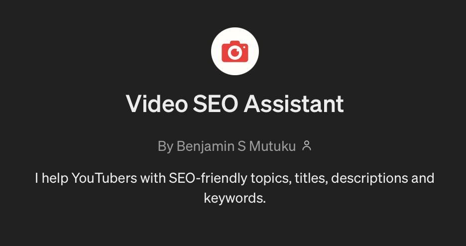 🎥 Excited to introduce my Video SEO Assistant! 🚀 Say goodbye to the guesswork in crafting video titles, descriptions, and tags. 

Boost your video's visibility and reach the right audience effortlessly! 

chatgpt.com/g/g-FeBf2Ldvj-…

#SEO #VideoMarketing #VideoSEO #OpenAI #ChatGPT