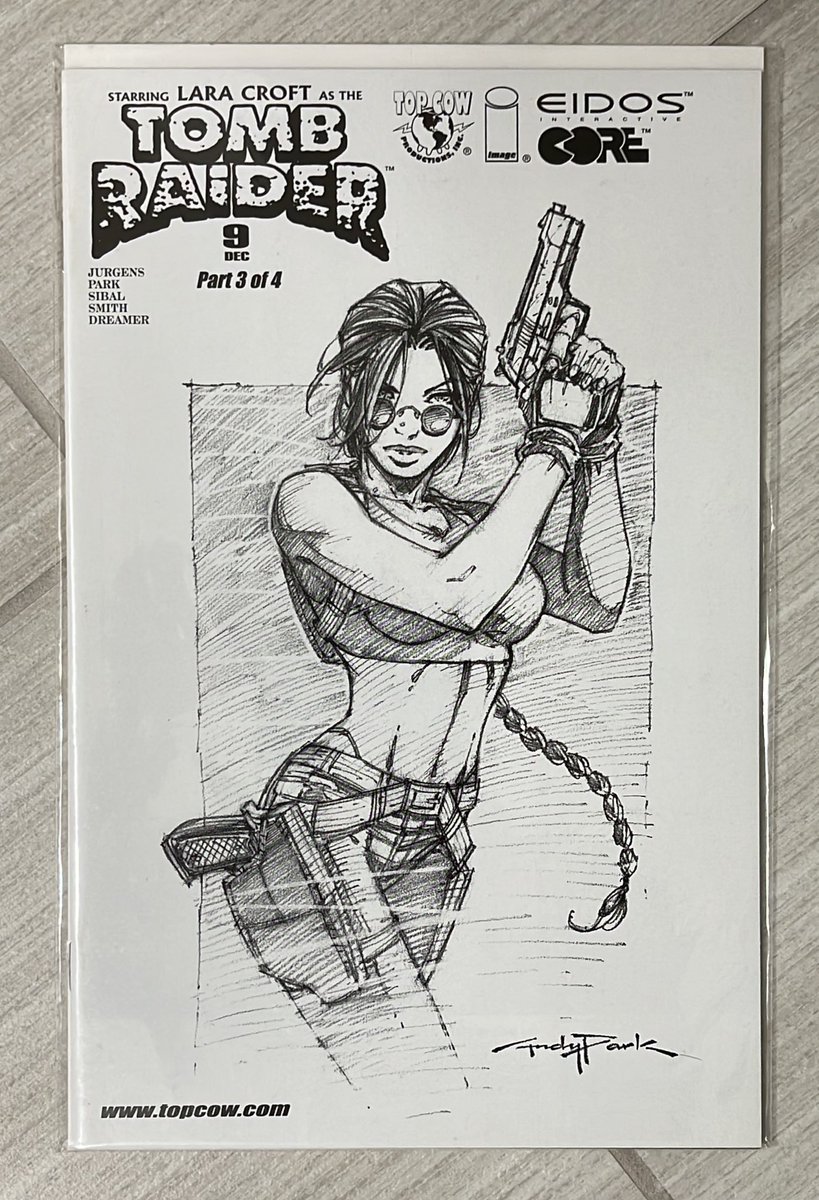 Gotta love this pencils only cover to Tomb Raider #9 by Andy Park! @TopCow #topcow #TombRaider #LaraCroft #comics