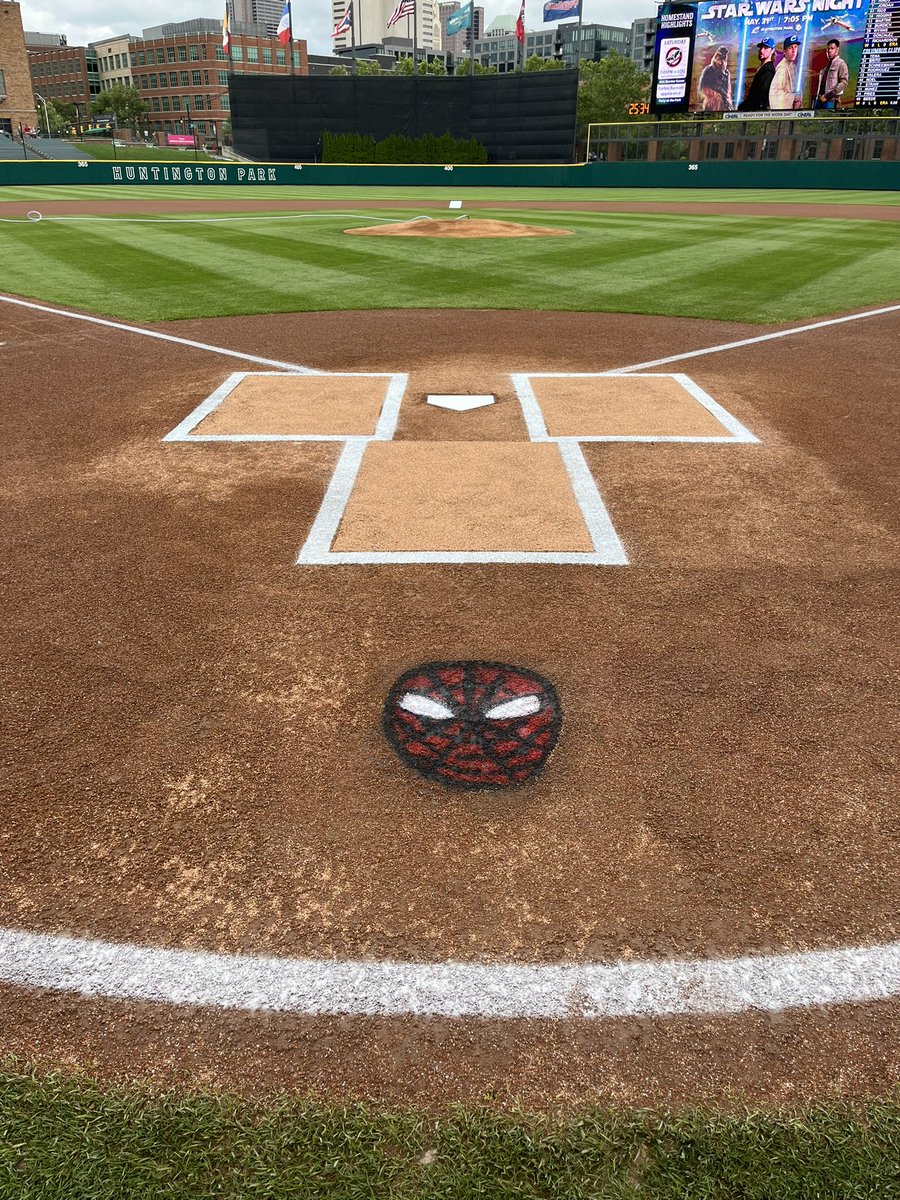 .4” of rain overnight/this morning. Spider-Man made an appearance tonight. 7:05 game underway!