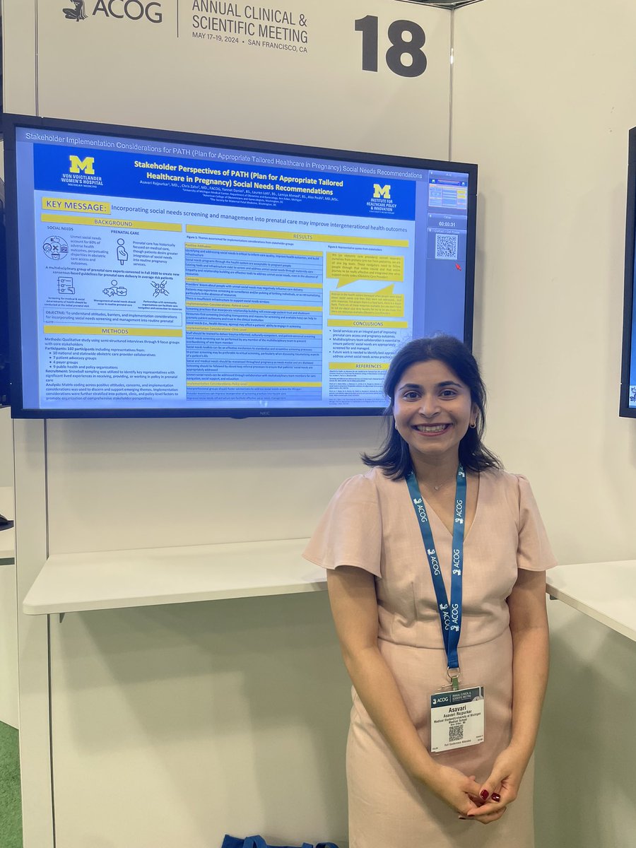 So proud of <a href="/UMich/">University of Michigan</a> medical students Daria Stelmak &amp; Asavari Rajpurkar presenting on how to bring Redesigned Prenatal Care into action <a href="/acog/">ACOG</a>. 

Though patients want choice in their prenatal care, real world barriers prevent all from accessing novel prenatal care models.