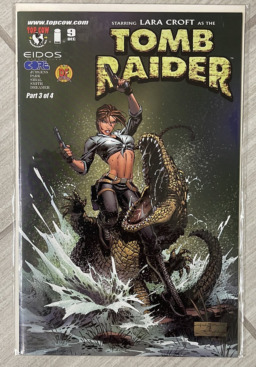 And our @TopCow classic tonight features the other 2 covers to Tomb Raider #9 both penciled by series artist Andy Park! Here’s the Dynamic Forces variant… #topcow #TombRaider #LaraCroft #comics