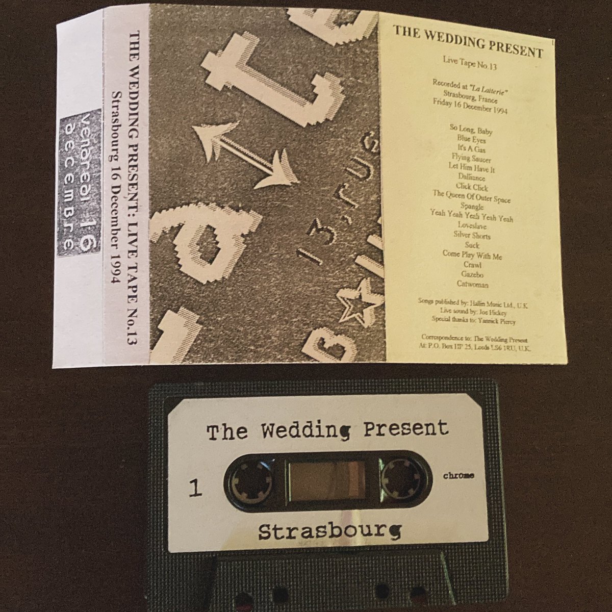 Live Tape No.13 @weddingpresent #Watusi30 #Live1994