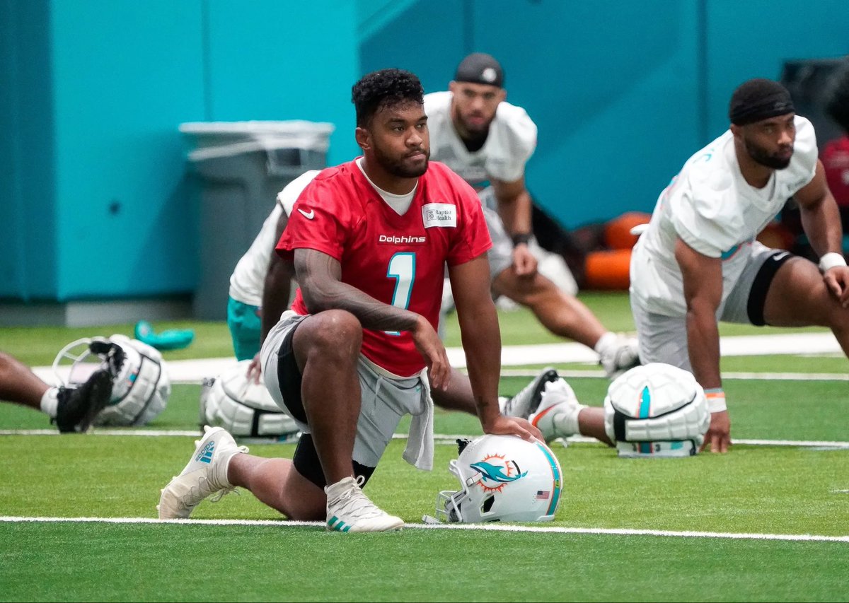 🚨 Tua Tagovailoa’s has been training with 3DQB in California, but when in Miami, Tua has been around the training facility and attended team meetings (@ckparrot) #GoFins
