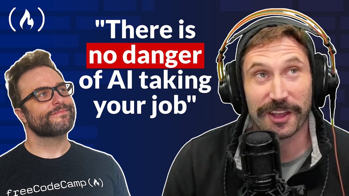 My full 2-hour UN-EDITED conversation with @ThePrimeagen just went up on the freeCodeCamp YouTube channel. Hear why he ripped out GitHub Copilot from his code editor, and his other takes on AI and learning to code in 2024.