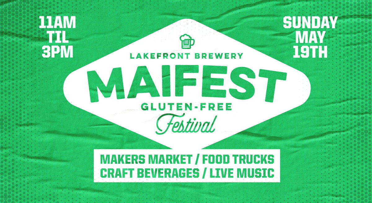 Come by this Sunday for our gluten-free paradise in a parking lot! Vendors galore: lakefrontbrewery.com/events/maifest…