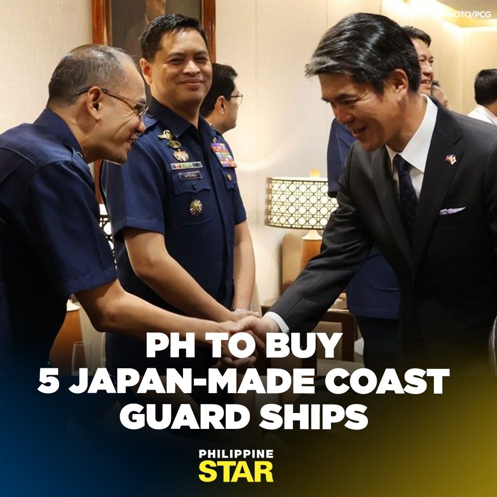 The Philippine Coast Guard (PCG) is set to acquire five new patrol boats from Japan for P23.85 billion. tinyurl.com/3z8v4466