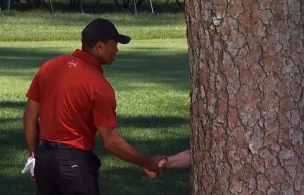 Tiger paying the cop who got Scheffler