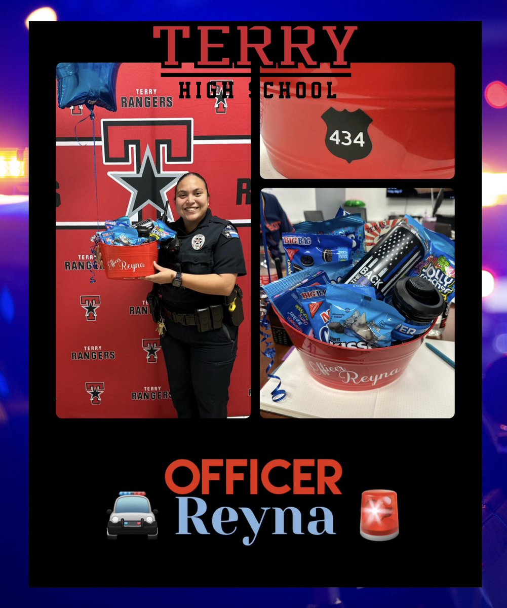In honor of National Police Officer Week, THS celebrated Officer Reyna, who is a true asset. Her dedication & commitment to keeping our school safe is invaluable. She supports THS not only by ensuring a secure environment but also by building positive relationships with students!