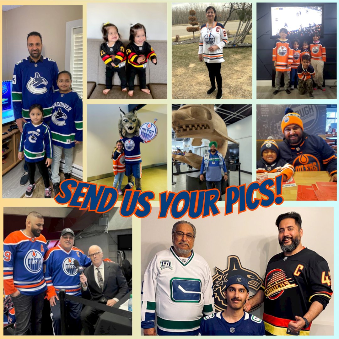 Hockey Night in Canada: Punjabi (@hkynightpunjabi) on Twitter photo Calling all <a href="/EdmontonOilers/">Edmonton Oilers</a> & <a href="/Canucks/">Vancouver Canucks</a> fans!
Want your moment in the spotlight?
Send us your best pics to be featured on Hockey Night Punjabi! 📸
Don't miss out—DM us your snaps and catch us live on Saturday night!
#Canucks | #LetsGoOilers Calling all <a href="/EdmontonOilers/">Edmonton Oilers</a> & <a href="/Canucks/">Vancouver Canucks</a> fans!
Want your moment in the spotlight?
Send us your best pics to be featured on Hockey Night Punjabi! 📸
Don't miss out—DM us your snaps and catch us live on Saturday night!
#Canucks | #LetsGoOilers