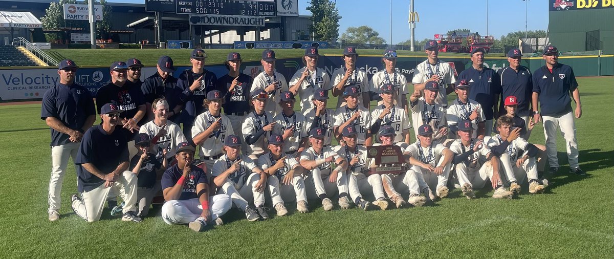 TITANS ON TOP: Norris brings home the 2024 Class B State Baseball Championship. #nebpreps