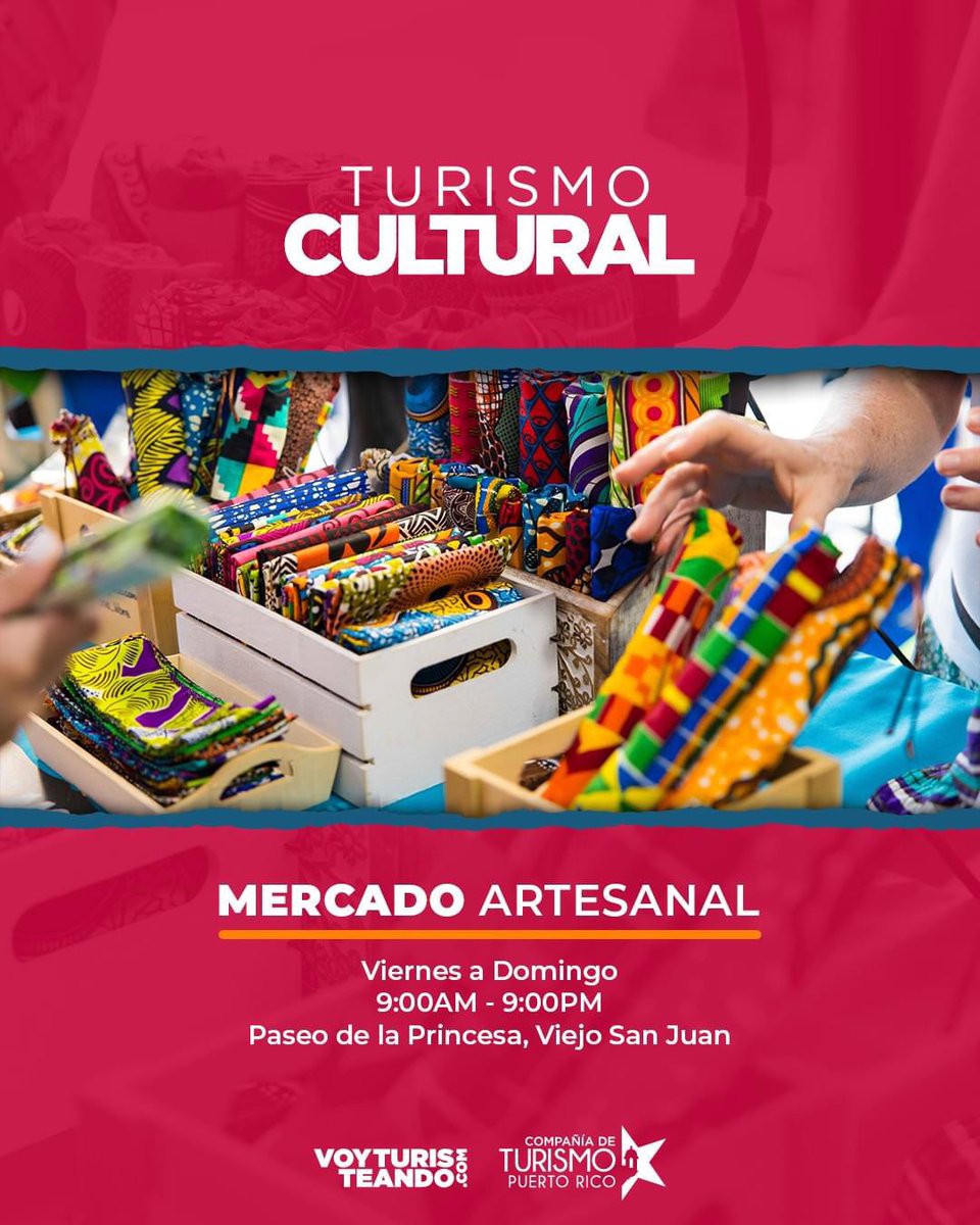 La @CTPuertoRico te invita a participar del Mercado Artesanal este fin de semana en el Paseo de La Princesa en el Viejo San Juan. Esta iniciativa celebra la creatividad puertorriqueña y promueve el desarrollo económico a través de las artes y la cultura.