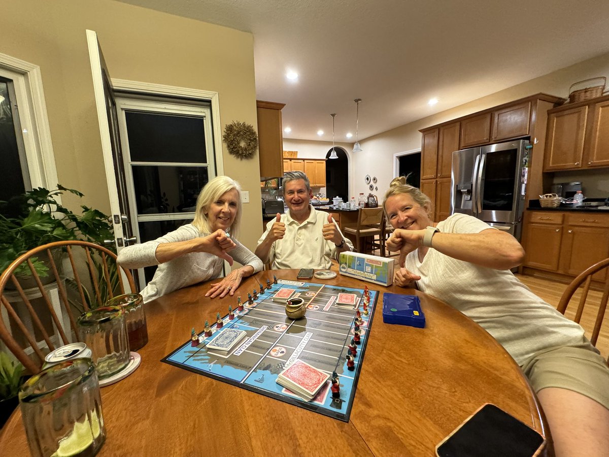 We played a fun game created by Dan Kennedy with Dan & Margie Kennedy, SHELEIGHLY, and highly recommend this fantastic game!! Boys won, of course!! If you want to buy the game, contact Dan at dankennedy636@yahoo.com