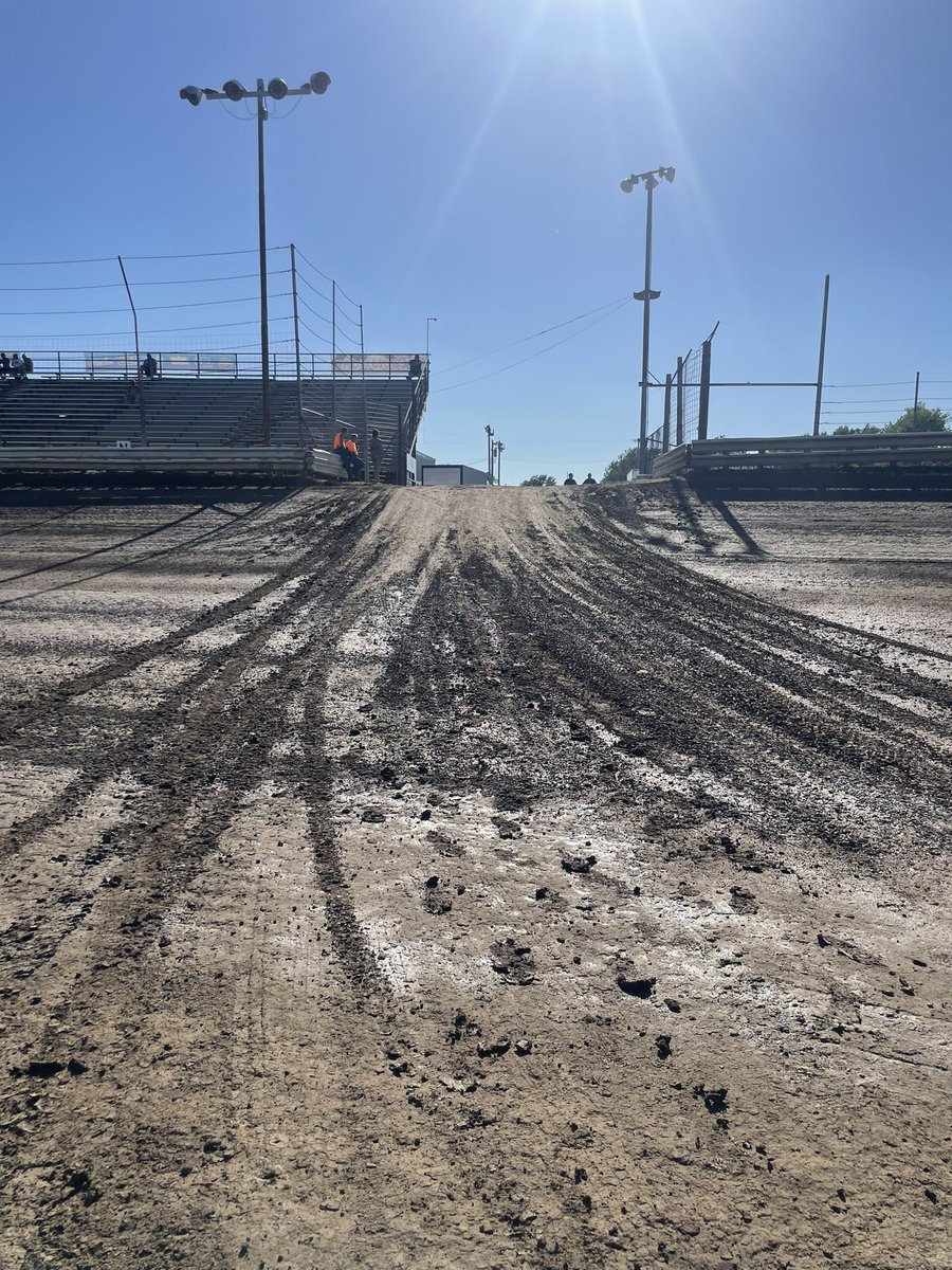 I don’t think this fully captures the banking at <a href="/BellevilleHB/">Belleville High Banks</a>. 

And this is the FRONT STRETCH!