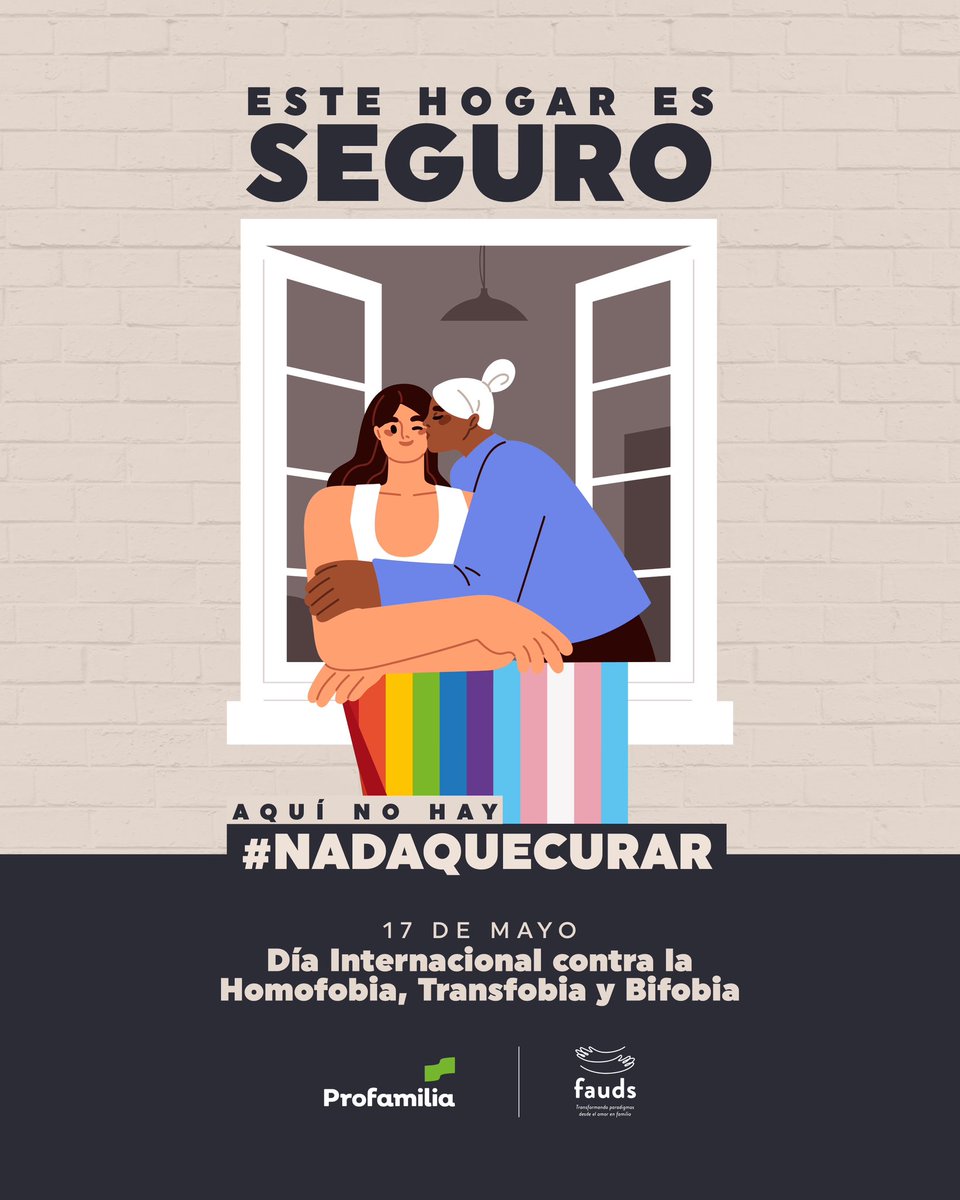 ¡Orgullo es que las personas que amas puedan ser quienes son y amar a quien deseen libremente! 🏳️‍🌈🏳️‍⚧️ Hagamos de nuestros hogares espacios libres de homofobia, transfobia y bifobia 💚️‍ ¡Recuerda que familia es quien te acompaña! 🏡 Comparte este mensaje si tu casa es un lugar