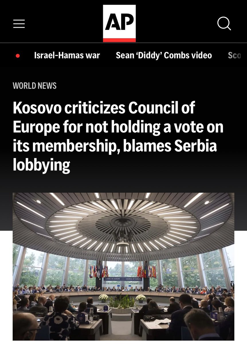 Today @coe Member States - with sadly a prominent role for 🇩🇪🇮🇹🇫🇷 - again burnt their credibility and bowed to Serbia. The Republic of Kosovo fulfills all criteria, gained support of a large majority of Member States’ MPs and belongs in #CoE End the appeasement of Vucic now.