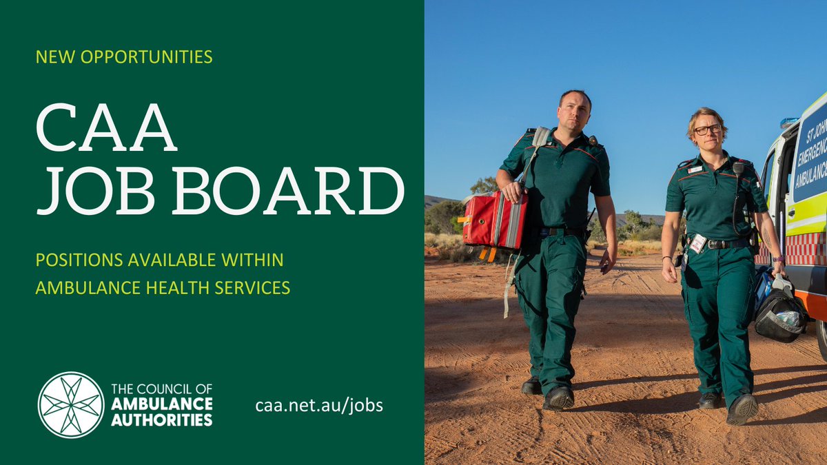 Are you looking at making the next step in your career or break into the industry? 🚑 The CAA Job board has a range of new opportunities available across Australia, New Zealand and Papua New Guinea Visit caa.net.au/jobs