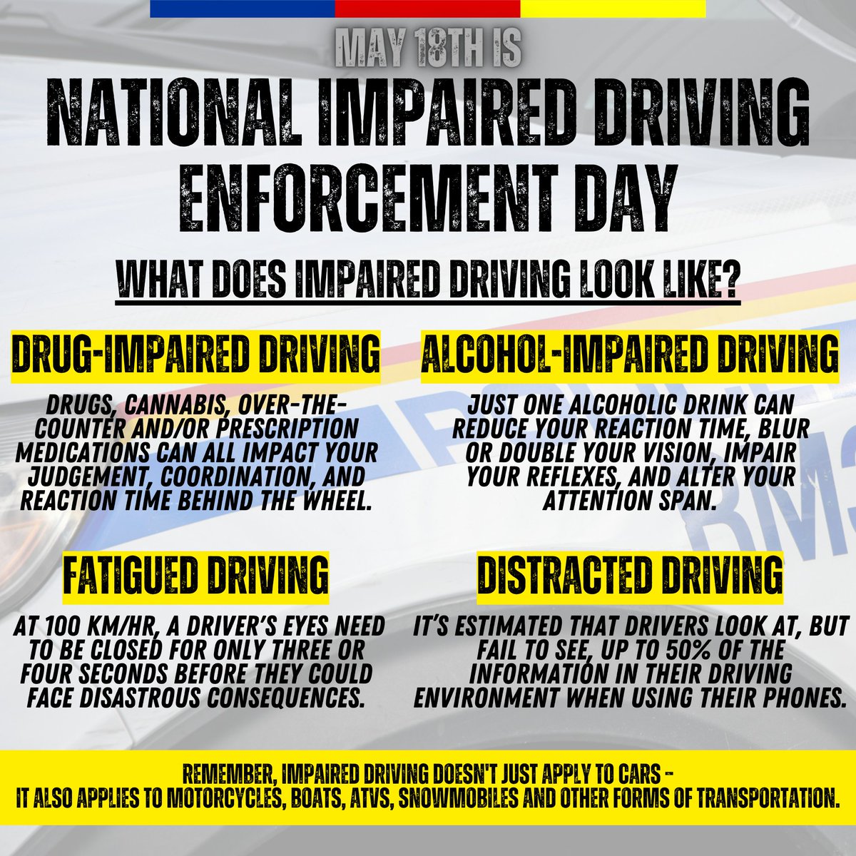 #ICYMI: Today is #NationalImpairedDrivingEnforcementDay! Whatever you're celebrating, please make sure you plan a safe ride home!