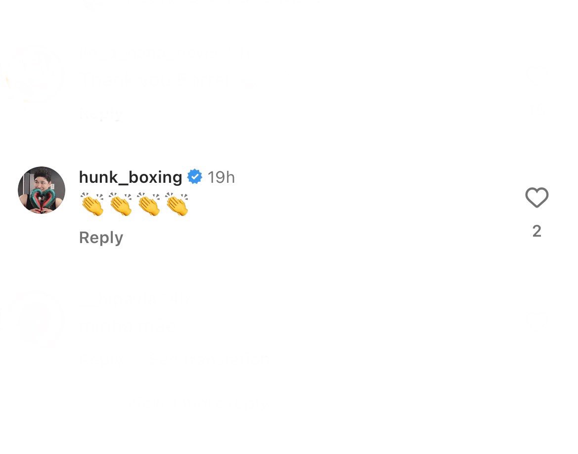 MMA fighter and boxer Kim Hyungkyu has commented on Nana's recent Instagram post! Hyungkyu was a contestant on <Physical: 100 Season 2> and has his own YouTube channel. #NANA #나나 #임나나 @as_supporters