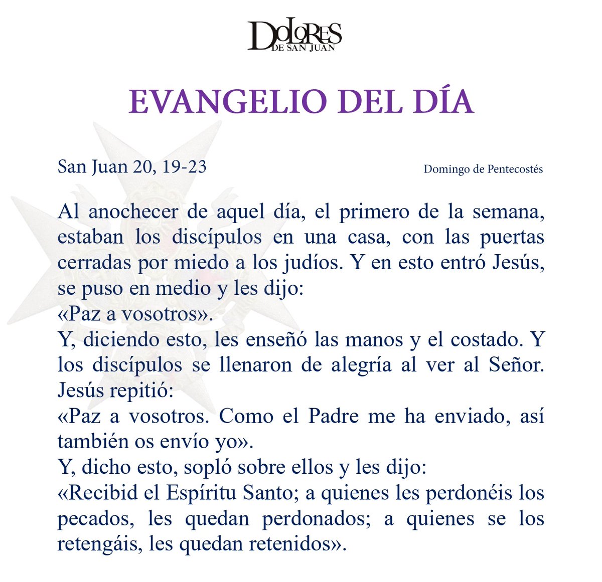 #EvangelioDeHoy | San Juan 20, 19-23