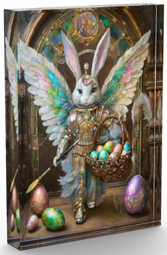 🐰⚔️🐰⚔️🐰 Rabbit Angel Warrior, Knight, and Eggs Easter Photo Blocks Collection #EasterRabbit #butterfly #EasterEggs #Easter #EasterBunny #Angel #knight #gifts #giftideas #steampunk #art #deskart #holidaygifts #homedecor #homedecoration bit.ly/EasterPhotoBlo…