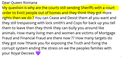 This Didulo is on the verge of losing her home. She is the one sending all the cease-and-desist orders recently. What a shame