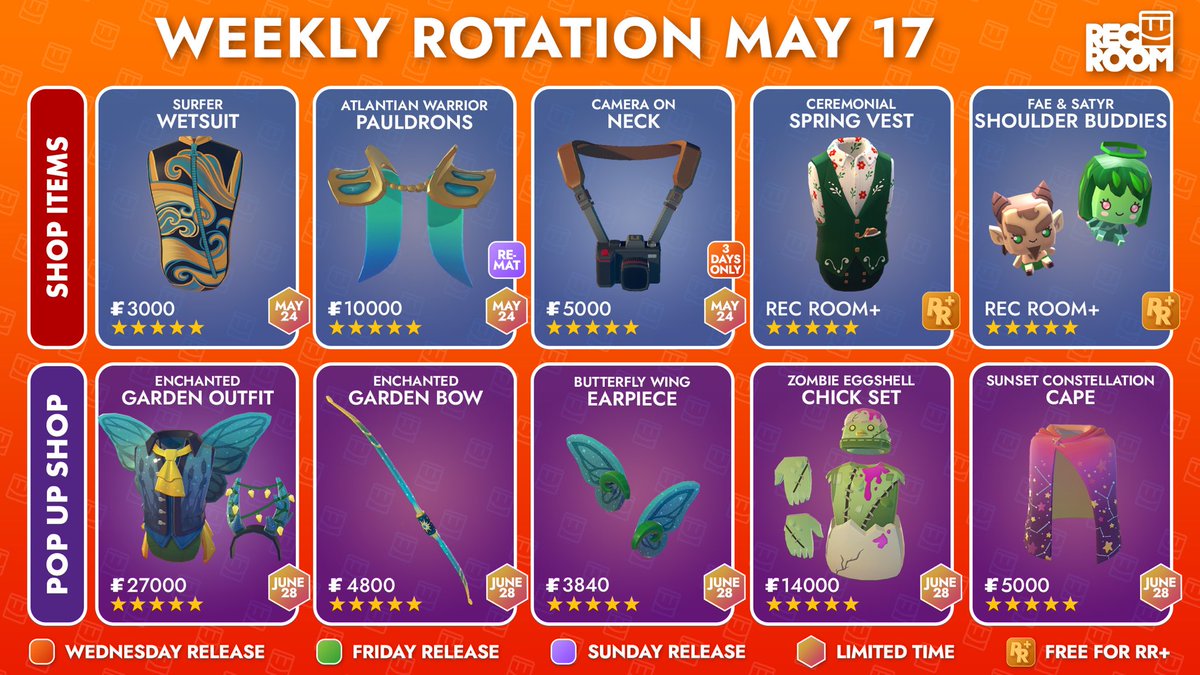 the moment when the weekly rotation #recroom