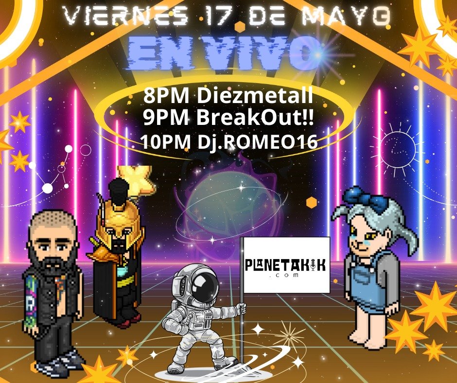 ✨¡Te presentamos a los Djs que estarán a cargo de la cabina en planetakik.com🛸! Te esperamos con la mejor musica y diversión ¿Y tu te lo vas a perder?👽