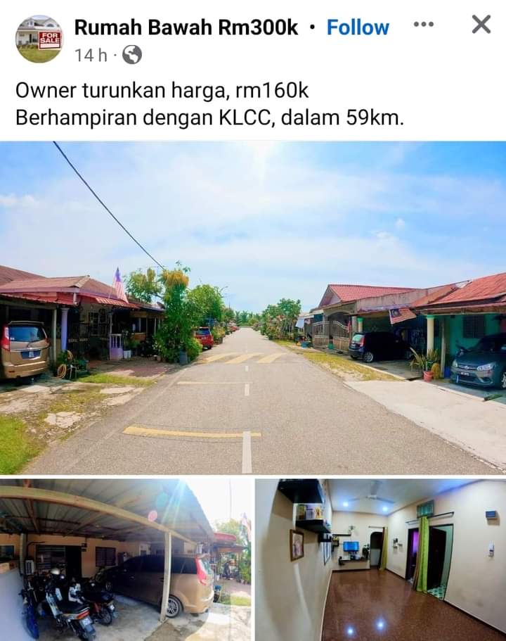 StratCommX's tweet photo. Rumah berhampiran KLCC, jarak 59 km sahaja 😂

Fantasi:                                Realiti: https://t.co/h7JmsSNCVm
