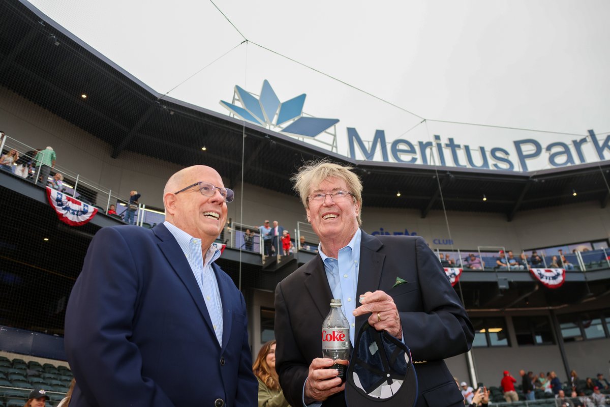 It was just a few short years ago I signed the legislation to build a new state-of-the-art ballpark in downtown Hagerstown. After this project had been talked about for decades, now this Field of Dreams is a reality. I was so honored to take part in the grand opening of Meritus