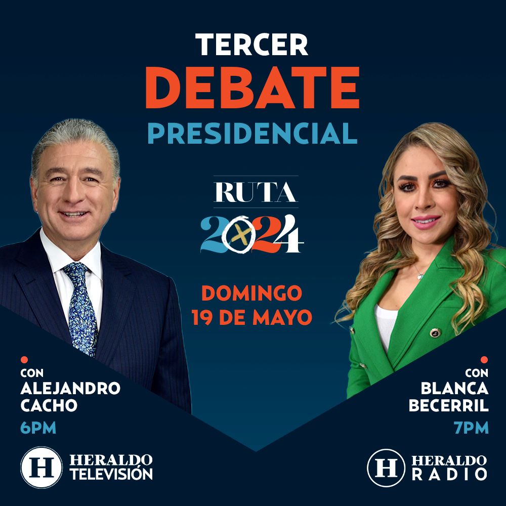 #Ruta2024 | Sigue la transmisión minuto a minuto del #Debate por la Presidencia de México en #HeraldoTelevisión. Encuentra los enlaces y toda la información que necesitas en nuestras redes sociales.