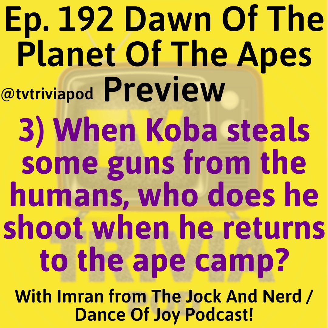 Ep 191 #dawnoftheplanetoftheapes preview with @jockandnerdcast/@danceofjoypod! Coming out Tuesday! Subscribe/support/follow in bio. Listen to all the questions and play along by subscribing anywhere you get podcasts! #planetoftheapes #planetoftheapestrivia