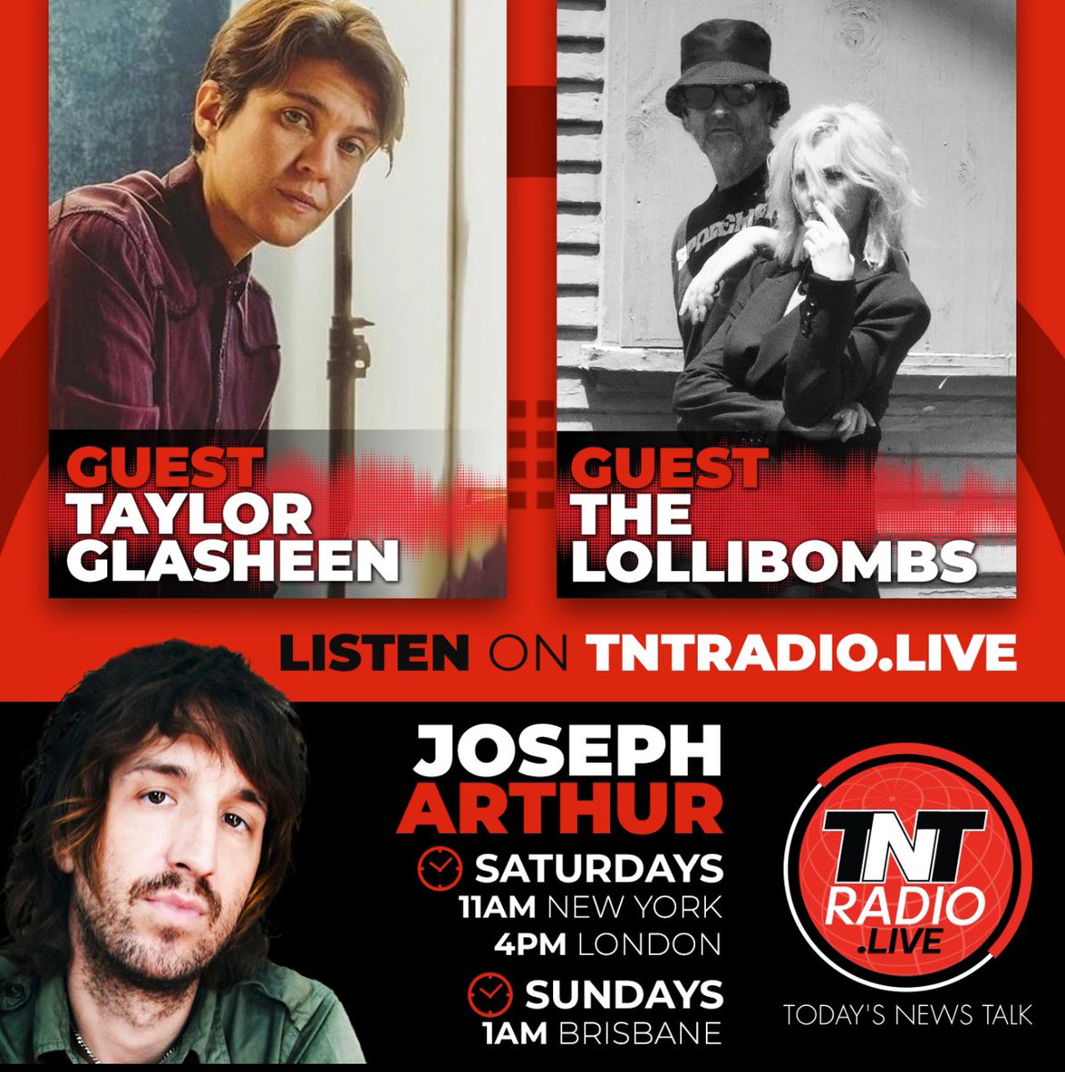 Tomorrow on Joseph Arthur’s Technicolor Dreamcast 1st Guest Shaman Tammy Adams -  11 am Eastern lifepurposeshaman.com/about/ 2nd Guest- singer songwriter Tim Thompson 12 pm Eastern timthompson.bandcamp.com 3rd Guest- singer songwriter Taylor Glasheen 1 pm Eastern 4th Guest- The Lolly