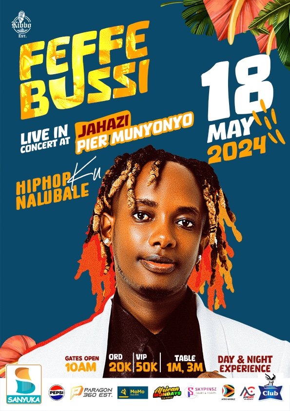 Are you ready for tonight? Join us at Jahazi Pier in Munyonyo for an unforgettable experience as @FeffebussiMusic delivers an epic performance at #HipHopKuNalubale concert. Don't miss out! #AfroMobileUG